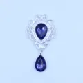 Legering Druppelvorm Acryl Hanger DIY Kleding Accessoire Strass Ambacht Componenten - Marineblauw