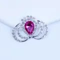 Kroon Strass DIY Legering Telefoonhoesje Accessoire Roze Kristal Glans Onderdeel SKU - Magenta
