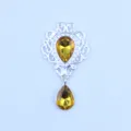 Legering druppel acryl hanger bedel DIY kleding accessoire strass knop ambacht decoratie - Goud