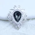 Zilverkleurige legering druppel edelsteen DIY hanger accessoire voor sieraden maken. - Grijs