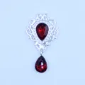 Legering Druppel Hanger Rode Strass DIY Accessoire Variant Model Rode Kleur Extra - Donkerrood