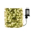 Catena luminosa LED di Natale con adattatore, ideale decorazione d'interni per finestre e casa. - 30m 300 Luci a Spina / Luce Calda Filo Verde