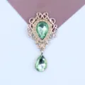 Gouden legering druppel groen acryl DIY hanger accessoire sieraden kleding decoratie - Lichtgroen