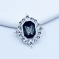 Silver diamond rhinestone alloy decorative buckle for DIY shoes clothes handmade accessories - Gray