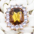 Alloy crystal rhinestone patch DIY bow decor accessories for shoes and hair crafts decoration - Dark Coffee