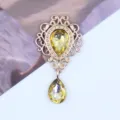 Gouden legering acryl druppel hanger DIY sieraden accessoire kleding decoratie bedel mooi. - Lichtkoffie