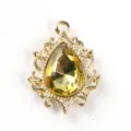 Gold alloy teardrop acrylic pendant charm for DIY handmade earrings hair accessories jewelry making - Light Coffee