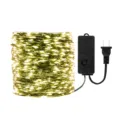 Catena luminosa LED di Natale per decorazione d'interni e vetrine natalizie. - 10m 100 Luci a Spina / Luce Calda Filo Verde
