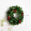 Ghirlanda di Natale artificiale con pigne e bacche rosse 40cm decorazione festiva - Ghirlanda di Bacche Rosse E Pigne / 40CM / Multicolore