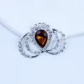 Kroon Strass Druppel DIY Telefoonhoesje Legering Accessoire Glanzende Kristal Charme Decoratie - Donker Koffie
