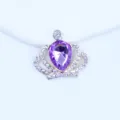 Elegante lilafarbene Strass-Krone Legierung Zubehör für DIY Schmuck, Taschen und Haarspangen. - Hellviolett