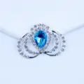 Kroon vorm strass blauwe druppel legering DIY charme decoratieve accessoire voor telefoonhoesje. - Meerblauw