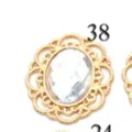 Gold tone hollow metal acrylic base DIY hair accessory craft decorative parts item 38 - White