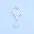 Legering druppel acryl hanger doe-het-zelf sieraden ambacht kleding accessoires bloem - Steenwit