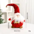 Weihnachtsmann Plüschfigur mit rotem Paillettenhut und langem Bart für festliche Weihnachtsdeko - Weihnachtsmann - Sitzend