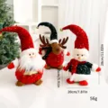 Weihnachten Weihnachtsmann Schneemann Rentier Plüschpuppe Pailletten Tischdekoration - Weihnachtsmann + Schneemann + Rentier