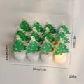 Set candele lumini LED albero di Natale in scatola trasparente, decorazione di festa. - Confezione da 12 Pezzi Albero di Natale