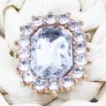 Crystal rhinestone charm buttons DIY accessories sparkling apparel shoe decoration - White