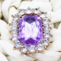 Alloy crystal rhinestone gemstone button DIY bow inlaid decoration for shoes and hair accessories - Light Purple