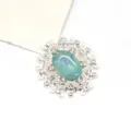 Ovale Legierung Strass Harz Kristall Blume Basis Schnalle DIY Schmuck Zubehör Detail. - Hellgrün