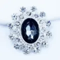 Oval rhinestone alloy diy craft accessory for clothing and bag decoration material supply. - Gray