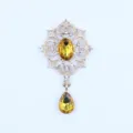 Gouden legering strass hanger druppel kristal DIY jurk geschenkdoos decoratieve accessoire - Goud