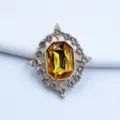 Golden diamond-shaped alloy rhinestone decorative buckle DIY bow ita bag doll accessory - Golden