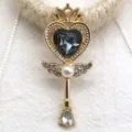 Gold heart magical wand alloy pendant DIY necklace bag handmade material variant SKU product - Gray