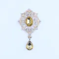 Gouden legering strass hanger druppel kristal DIY jurk kleding decoratie accessoire - Lichtkoffie