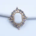 Gold diamond alloy rhinestone decorative buckle for DIY bow pain bag doll accessory charms - Stone White