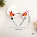 Serre-tete de renne de Noel avec cloches rouges et peluche pour deguisement de fete d'enfants - Cloche Pompon (Pour Adultes et Enfants)