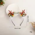 Serre-tête bois de cerf de Noël avec pommes de pin et baies pour décoration de fête. - Plume Pomme de Pin (Pour Adultes et Enfants)