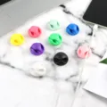 Colorful silicone cable organizer clips, desktop cord management for charging and data cables. - Double Hole / Random Color