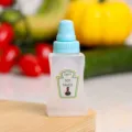 Mini botella de plástico para salsa, recipiente de condimento bento con práctica tapa azul. - Botella de Salsa de Soja Cuadrada
