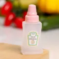 Mini botella de plástico para aderezo, recipiente de salsa bento, condimentos. - Botella de Aderezo para Ensalada Cuadrada