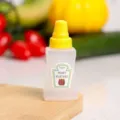 Pequeña botella de plástico flexible para salsa y aderezo, contenedor de cocina para bento. - Botella de Miel Cuadrada