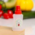 Mini botella exprimible de plástico para salsa bento, pequeño envase de condimento. - Botella de Ketchup Cuadrada