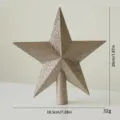 Gold glitter Christmas tree star topper, holiday festive home decor ornament size 20cm - Champagne Gold Tree Topper 20cm