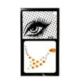 Shiny face rhinestone stickers DIY eye gems adhesive acrylic crystal face decoration 1pc - ET-02 (Orange)