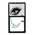 Shiny facial rhinestone stickers for eye and forehead DIY makeup decoration acrylic gems. - ET-02 (Blue)