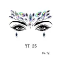 Acryl strass gezichtsstickers detail, perfect voor festival make-up en feestdecoratie. - YT-25