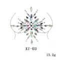 Acrylic crystal chest rhinestone sticker body art jewelry festival temporary tattoo. - XT-03 / 14cm*18.5cm