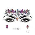 Acrylic face rhinestone stickers colorful crystal eyebrow gems body art festival jewels - YT-02
