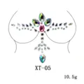 Acrylic chest rhinestone sticker body gem festival crystal tattoo sticker detail view. - XT-05 Style / 14cm*18.5cm