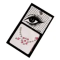 Gezicht strass stickers detail met roze sterren en schitterende steentjes voor make-up. - ET-05-1
