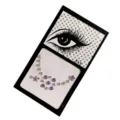Detail van DIY gezicht strass stickers, paarse acryl edelstenen voor de oogmake-up. - ET-05-4