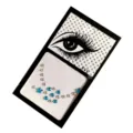 Blauwe ster en ronde acryl gezicht strass sticker detail, zelfklevende oogmake-up edelsteen. - ET-05-5