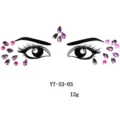 Face gem sticker rhinestone crystal body art temporary tattoo makeup festival party decor. - YT-53-03
