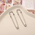 Thickened large metal safety pins for DIY accessories bag chains and waist adjustment 2pcs - 70mm (5 pcs/Pack) / Silver