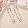 Thickened silver safety pins for DIY jewelry making, bag chains, and clothing accessories. - 75mm (5 pcs/Pack) / Silver